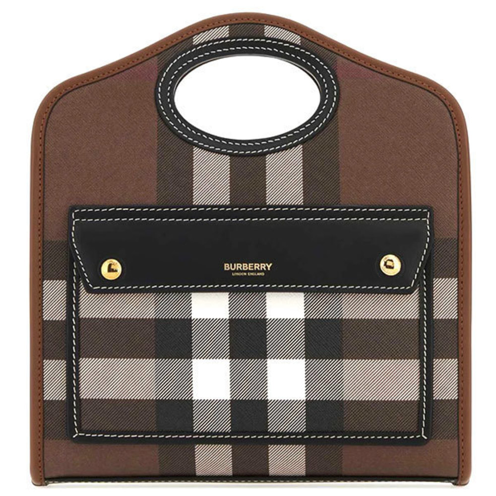 Burberry Outlet Leather Handbag Brown